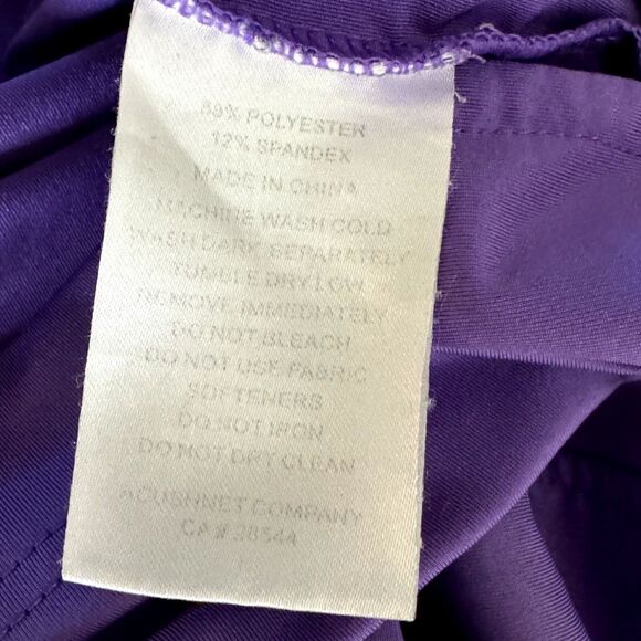 FootJoy FJ Mens Golf Polo Shirt Top Athleisure Athletic Purple L bv - Picture 6 of 6